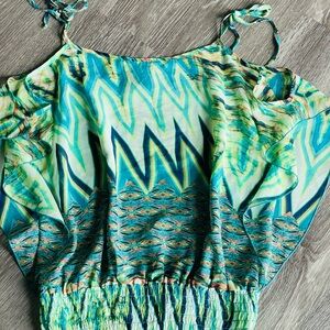 Wet Seal vibrant chevron sheer Patterned Top size medium